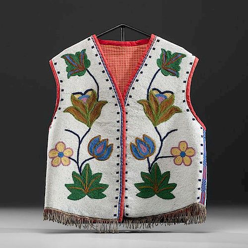 Anishinaabe [Ojibwa] Beaded Vest From a Minnesota Collection 