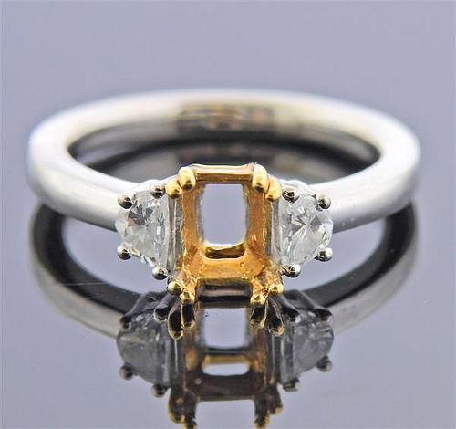 Platinum 18K Gold Diamond Ring Mounting