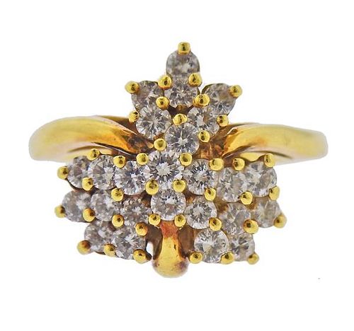 Honora 18k Gold Diamond Cluster Ring 