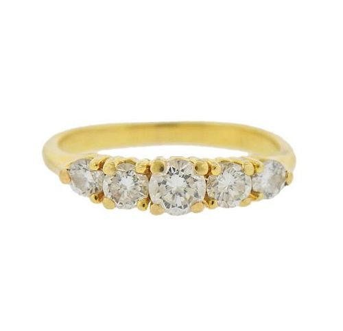 14k Gold 5 Stone Diamond Ring
