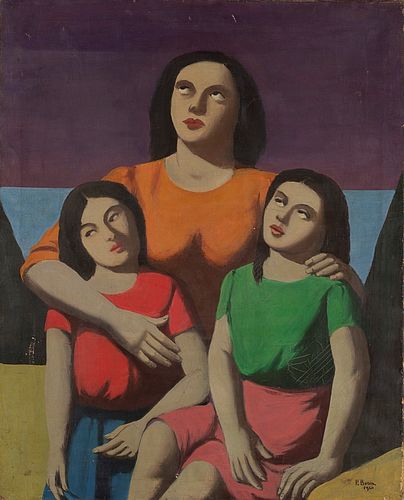 Pompeo Borra (Milano, 1898-1973)  - Profughe , 1946