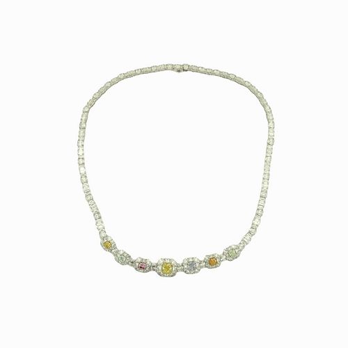 Cellini Natural Color And White Diamond Necklace