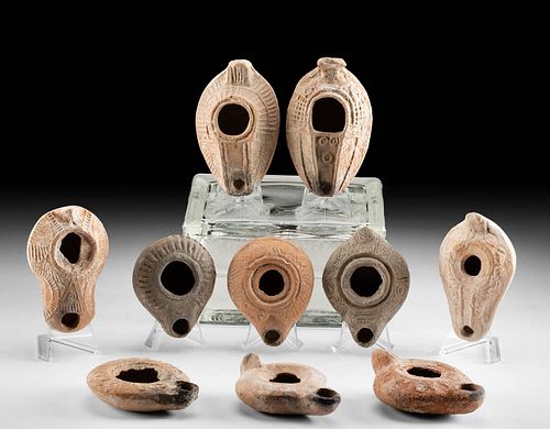 Roman Pottery Oil Lamps (group of 10)