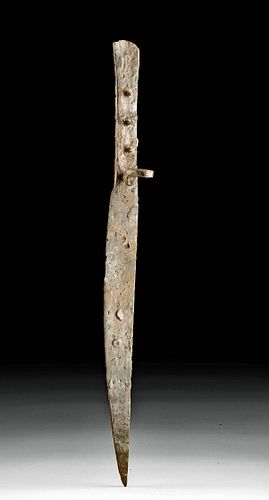 14th C. Medieval European Iron Dagger w/ Thumb Rest