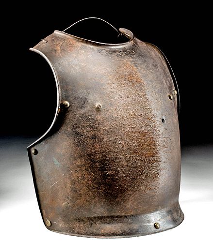 18th C. French Iron Cuirass Front Plate