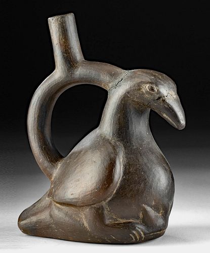 Moche Pottery Avian Stirrup Vessel