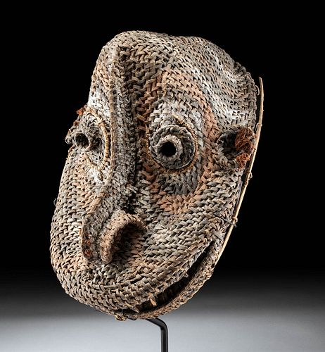 Papua New Guinea Abelam Woven Basketry Mask, ca. 1940s