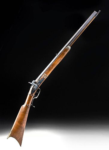 19th C. USA Pennsylvania Wood / Steel Percussion Rifle