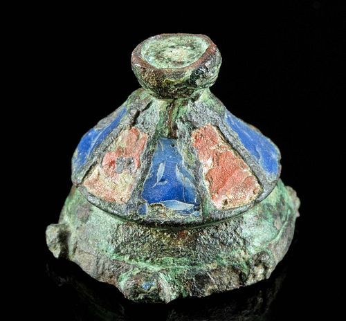 Romano-British Enameled Leaded Bronze Artifact