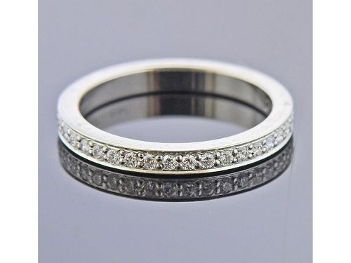 Tiffany & Co Platinum Diamond Wedding Band Ring 