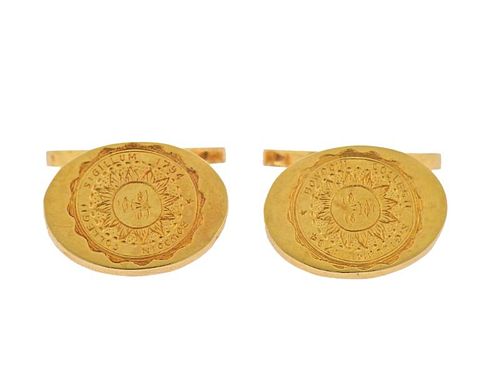Cartier London 18k Gold Cufflinks 
