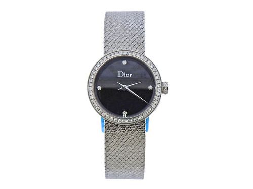 Dior La D de Dior Black MOP Diamond Satine Watch CD047111M002