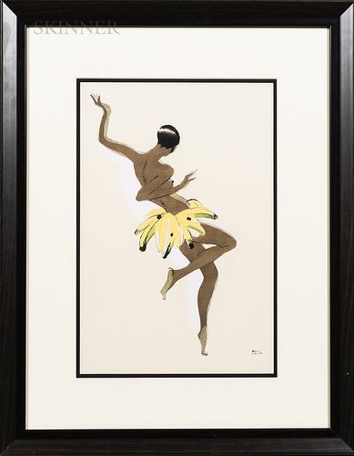 Paul Colin (French, 1892-1985) Josephine Baker. Signed "PAUL/COLIN" within the matrix lower right. Color lithograph on paper, sight siz