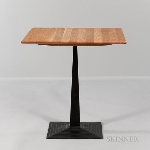 Åke Axelsson (Swedish, b. 1932) by Galleri Stolen Robertsfors Occasional Table, Sweden, 1991-93, oak and cast iron, maker's label, ht.
