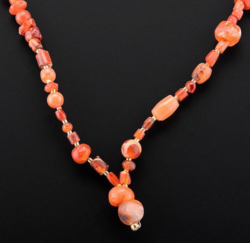 Wearable Roman Carnelian Bead Necklace