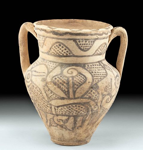 1st C. Kushan Pottery Jar w/ Zoomorphs