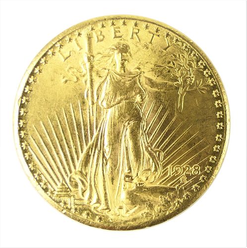 1928 ST GAUDENS DOUBLE EAGLE $20 GOLD COIN