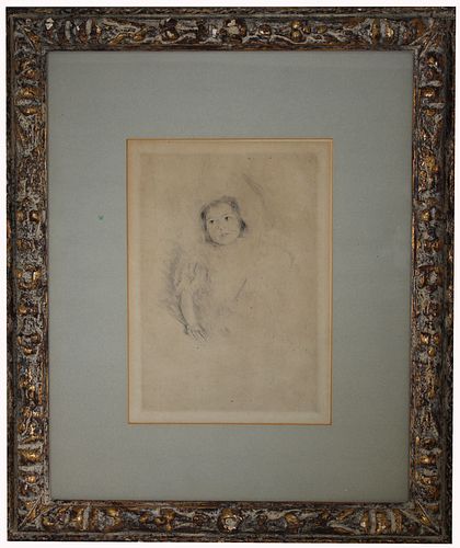 Mary Cassatt (1844-1926) Drypoint Etching