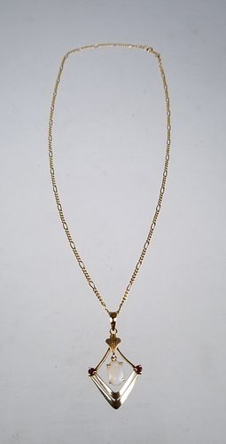 14K Gold & Opal Necklace