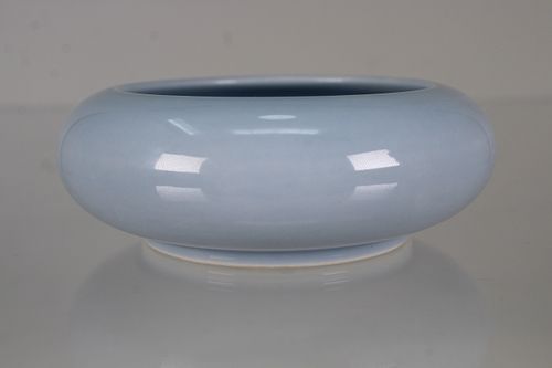 Rare Sky-Blue Porcelain Brush Washer, Kangxi Mark