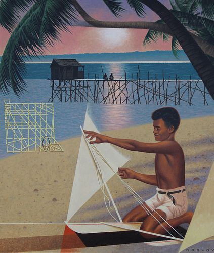 Howard Koslow (1924 - 2016) "Micronesia Paradise"