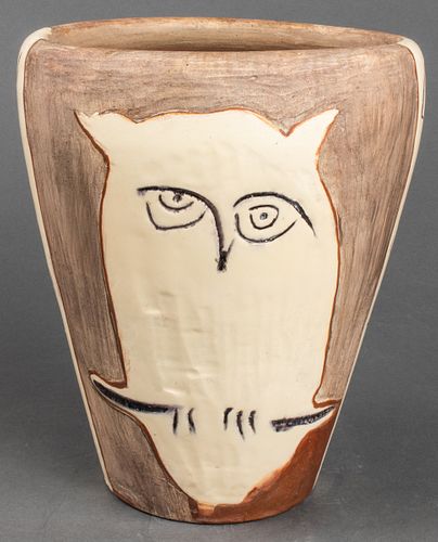 Pablo Picasso "Face and Owl" Pottery Vase, 1958