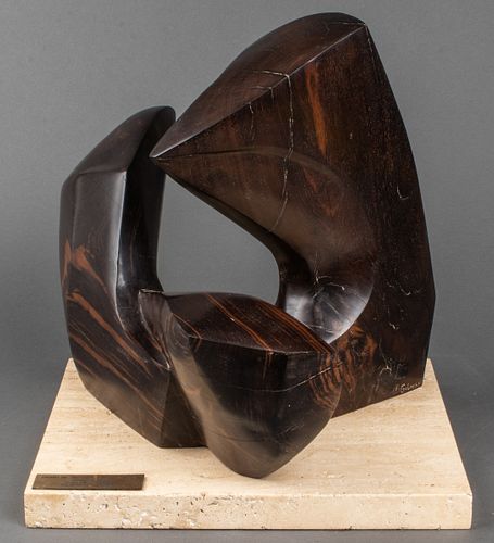 Betty Gilman Carved Wood Abstract Sculpture