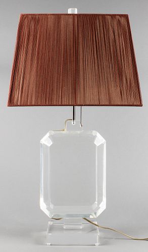 Karl Springer Attributed Acrylic Table Lamp