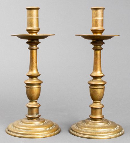 Baroque Manner Brass Candlesticks, 2