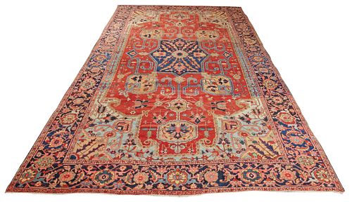 Heriz Carpet, Persia, last quarter 19th century; 18 ft. 11 in. x 11 ft. 4 in.