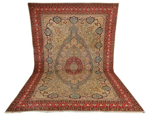 Fine Mohtasham Kashan Carpet, Persia, last quarter 19th century; 15 ft. 8 in. x 10 ft. 6 in.