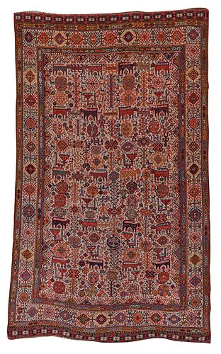 Fine and Rare Shekarlu Rug, Persia, last quarter 19th century; 7 ft. 10 in. x 4 ft. 10 in.