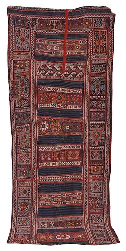Bakhtiyari Flat Woven Carpet, Persia, first half 19th century; 10 ft. 3 in. x 4 ft. 1 in.