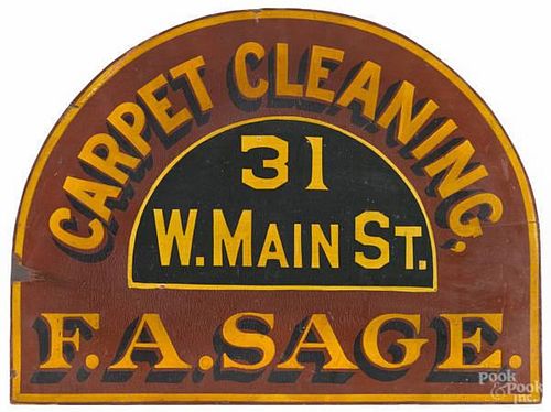 Painted pine Carpet Cleaning trade sign