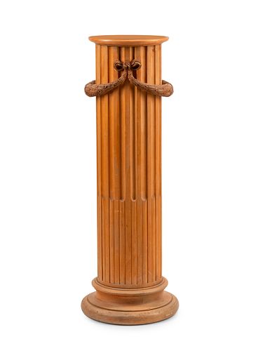 A Continental Carved Wood Pedestal