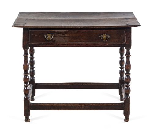 A William and Mary Oak Table