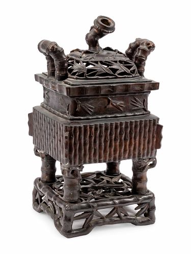 A Chinese Export Bronze Censer