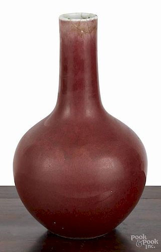 Chinese porcelain sang de boeuf baluster vase