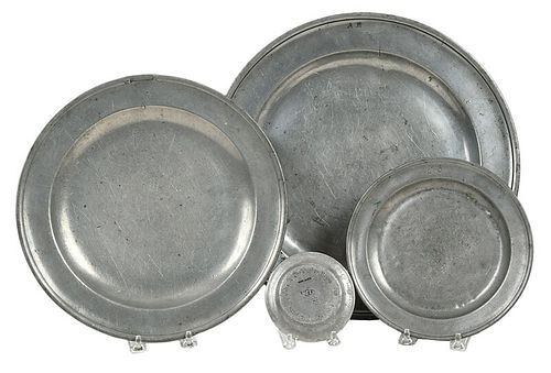 Group of 11 Pewter Dishes