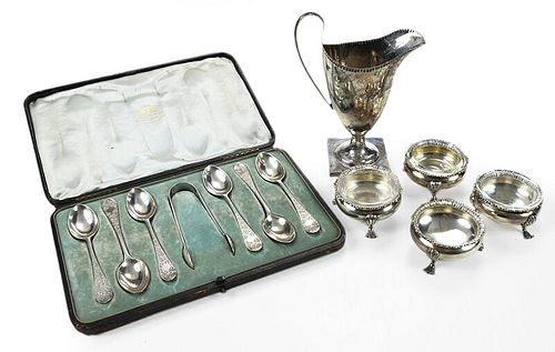 Twelve English Silver Table Items