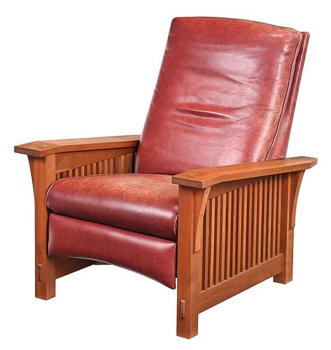 Stickley Arts and Crafts Cherry Morris Recliner