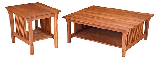Two Stickley Arts and Crafts Low Tables