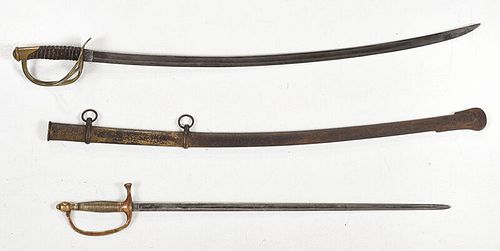 Ames Musician's Sword and Roby Cavalry Saber 