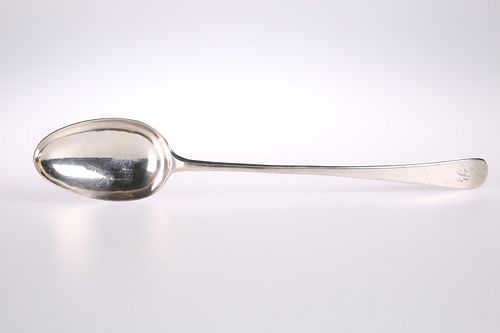 A GEORGE III OLD ENGLISH PATTERN SILVER BASTING SPOON, by T