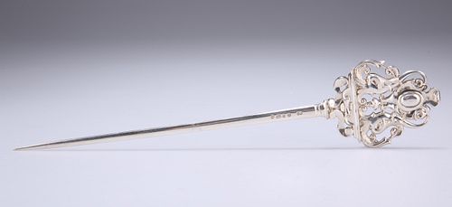 A VICTORIAN SILVER LETTER OPENER, by George William Adams, 