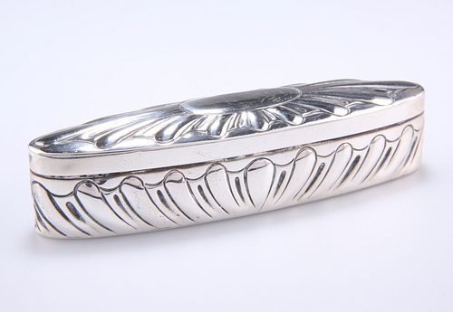 A VICTORIAN SILVER OVAL BOX, by William Gibson & John Lawre