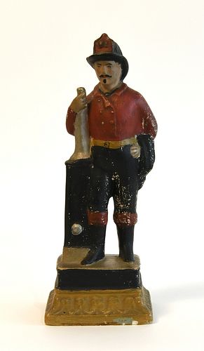 19th Century Chalkware Fireman