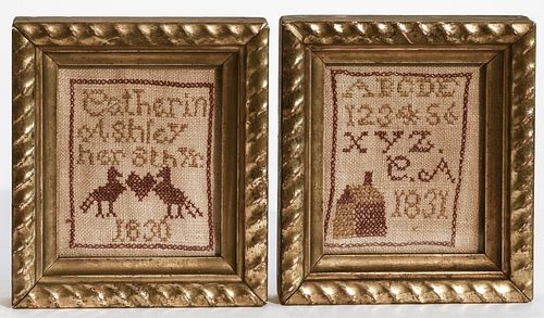 Two Miniature Samplers 1830 & 1831