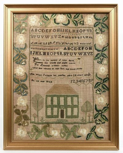 Needlework Sampler - Ann White Taunton - 1828