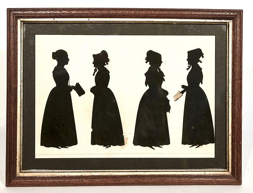 Silhouette Cut Out of Four Ladies